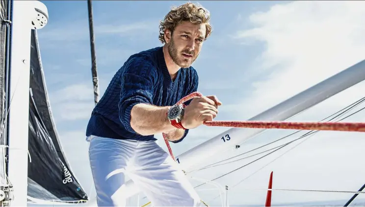  ?? — Photos: Richard Mille ?? Who would be better than a true sailor like Casiraghi, son of Monaco’s Princess Caroline, to partner the Richard Mille brand?