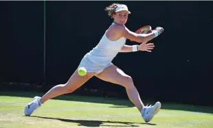  ?? Foto Toby Melville/Reuters ?? Tamara Zidanšek je bila znova prekratka za posamično zmago na turnirjih WTA.