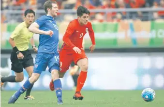  ?? PHOTOSPORT ?? El zurdo defendió a la Selección en la China Cup