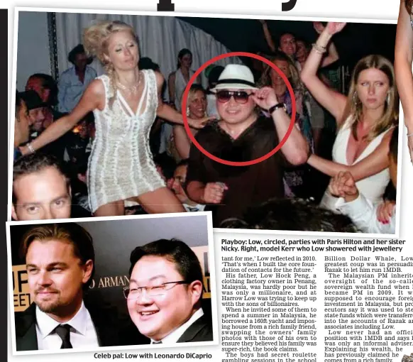  ??  ?? Celeb pal: Low with Leonardo DiCaprio