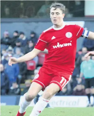  ?? Simon Hall ?? Sean McConville had a chance to fire Stanley ahead just after the Reds had equalised against Sunderland on Saturday