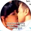  ??  ?? One Love: Kissing Duncan stops Jess feeling Blue
