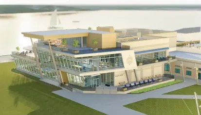  ?? COURTESY PHOTO ?? An artist’s rendering of the proposed Navy Lacrosse Center, a 33,000-square-foot, two-story facility that is projected to cost $22 million and open by 2026.