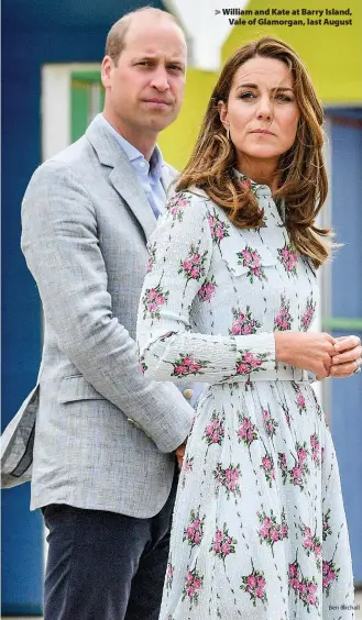  ?? Ben Birchall ?? William and Kate at Barry Island, Vale of Glamorgan, last August