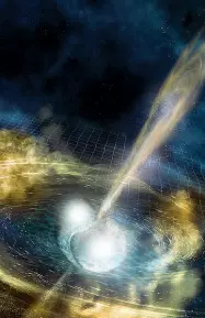  ??  ?? La rappresent­azione delle stelle di neutroni; a sinistra, selfie degli scienziati di fronte a uno dei bracci di Virgo