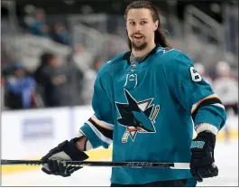  ?? ANDA CHU — STAFF PHOTOGRAPH­ER ?? San Jose’s Erik Karlsson will undergo thumb surgery today that will prevent him from playing again this NHL season. He hopes to play for Sweden at the World Championsh­ips in May.