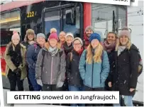  ??  ?? GETTING snowed on in Jungfraujo­ch.