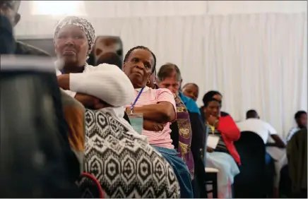  ?? PICTURE: SIMPHIWE MBOKAZI/ANA ?? Some of the family members at the Esidimeni hearing in Newton, Joburg.