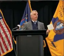  ?? FACEBOOK VIDEO SCREENSHOT ?? Oneida County Executive Anthony Picente speaking at a press conference on March 24, 2021