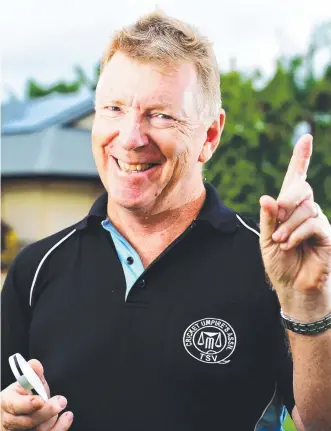  ?? Picture: ALIX SWEENEY ?? NUMBER ONE: Townsville umpire John Baldwin won the community match official of the year honour at the Queensland Cricket ‘A Sport For All’ awards.