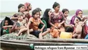  ?? FILE PHOTO ?? Rohingya refugees from Myanmar