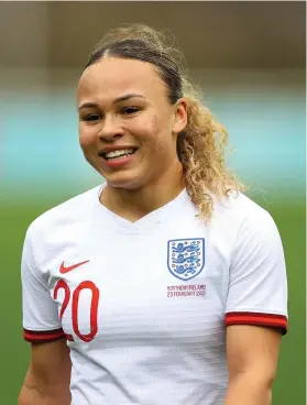  ??  ?? Ebony Salmon made her England debut against Northern Ireland in February