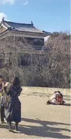  ??  ?? Ueda City (top) gives visitors a glimpse of tradition. The Sanada Shrine (above and top right) is an architectu­ral treasure built as a fortificat­ion in 1615. Apple bark wood chips are used to make natural dyes (far left). Visitors learn about the...