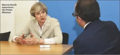  ??  ?? Marcus Dysch interviews the Prime Minister