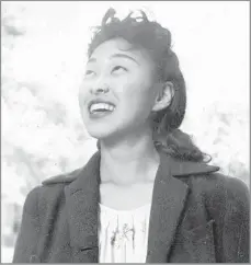  ??  ?? THE LIMELIGHT FOUND HER Wakako Yamauchi, shown in 1944, “was introspect­ive, but she was always very gracious and she was philosophi­cal,” Ross Levine said.