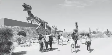  ??  ?? Asistencia. Desde el lunes pasado el Museo del Desierto recibe al menos unos 2 mil visitantes por día.