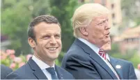  ?? LUCA BRUNO/THE ASSOCIATED PRESS FILE PHOTO ?? French President Emmanuel Macron didn’t have to name Trump in his criticism of “some countries” who left the Paris accord.