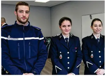  ??  ?? Jordan Streletski, Sarah Laporte et Charlène Cordier ont intégré la communauté de brigades Évron-Montsurs en 2017.