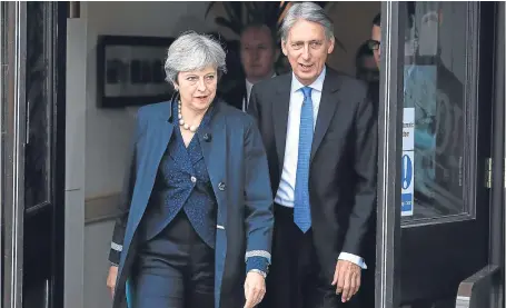  ?? Picture: PA. ?? Prime Minister Theresa May and Chancellor of the Exchequer Philip Hammond.