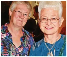  ?? ?? Besotted: Jacqueline Wilson, left, with her partner Trish