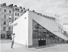  ??  ?? Sweden continues to expand its public transporta­tion systems — one example is this slick new subway station in Stockholm.