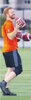  ?? FRANCIS GEORGIA ?? Veteran B.C. pivot Travis Lulay will start his first game since last September when the Lions host the Blue Bombers tonight in Vancouver. The Lions lost to the Bombers 41-19 a week ago in Winnipeg.