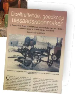  ?? ?? Regs: Dié artikel oor Christoffe­l se uiesaadsko­onmaker was in Landbouwee­kblad van 18 Januarie 2002.