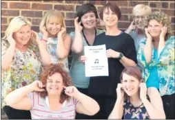  ??  ?? The Tuneless Choir was set up by Sheena Wickenden to the delight of Kirsty Huntley, right, top, and the relief of the husband of Karen Crowder