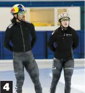  ??  ?? Les deux athlètes lors d’un entraîneme­nt à l’aréna Maurice-richard, à Montréal, en mars 2014.