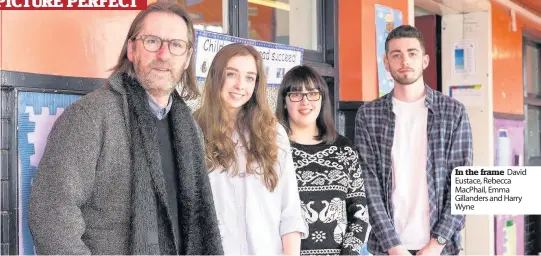  ??  ?? In the frame David Eustace, Rebecca Macphail, Emma Gillanders and Harry Wyne