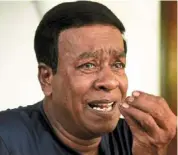  ?? ?? Bereaved father: Saman weeping during an interview at his home on the outskirts of Colombo. — afp