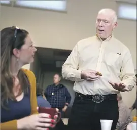  ?? Justin Sullivan Getty Images ?? REPUBLICAN Greg Gianforte, who faces an assault charge after reportedly body-slamming a reporter, canceled his scheduled media appearance­s Thursday.