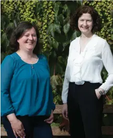  ??  ?? Going For Growth which was held at Barberstow­n Castle last year included Breda O’Sullivan (left) of Bluebell Falls artisan cheese company in Charlevill­e and Joan Woods of waters + wild perfumery based in Glandore Pic Orla Murray