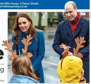  ??  ?? MORALE BOOST: William and Kate meet children in Berwick upon Tweed