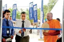  ??  ?? The ceremonial opening of the Kebithigol­lewa branch by Anil Amarasuriy­a, Director / Chief Executive Officer of Union Bank in the presence of Ven. Dhamma Rakitha Thero of the Halmillewa Sulugal Dambulu Viharaya