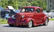  ??  ?? Bob Strunk enters the complex in his 1937 Chevy Coupe Street Rod.