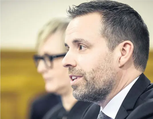  ?? PHOTO D’ARCHIVES ?? En février dernier, Frédéric Gaudreau assiistait à une session en commission parlementa­ire dans le cadre du projet de loi sur la nomination des officiers à l’Assemblée nationale.