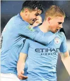  ??  ?? Kevin de Bruyne scored on his return against Leicester in the League Cup