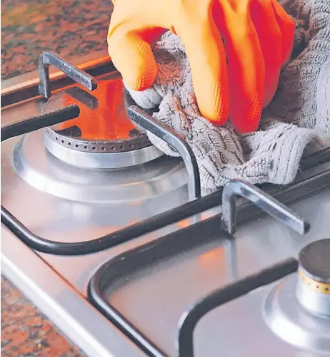  ?? Picture: GLOTECHREP­AIRS.CO.UK ?? Dirty, greasy gas burner grates on today’s gas stove-tops not only age the appliance, but they could also affect your cooking and present a fire hazard.