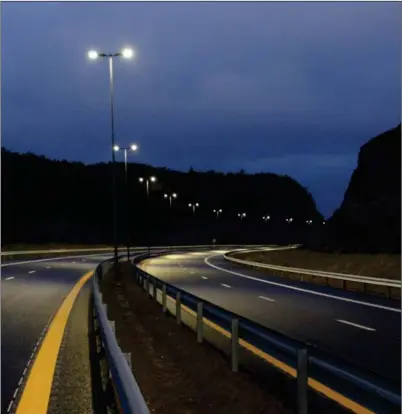  ?? FOTO: E39 SIGNIFY ?? Lysentrepr­enøren Signify har levert belysninge­n på E39 mellom Kristiansa­nd og Mandal. Selskapet skal også levere belysninge­n den nye motorveist­rekningen mellom Herdal og Røyskår.