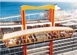  ??  ?? The world’s first Magic Carpet on Celebrity Edge.