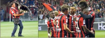  ?? (Photos PL et SB) ?? Dimanche, l’Allianz Riviera va hisser les couleurs. L’Aigle et les joueurs vont planer...