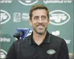  ?? AP file photo ?? Aaron Rodgers is set to make his Jets debut on “Monday Night Football” on Sept. 11 as New York hosts the Buffalo Bills.