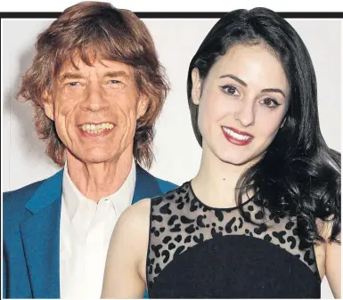  ??  ?? Sir Mick Jagger and his partner Melanie Hamrick are ‘delighted’ with their new arrival