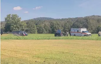  ?? HAELEE STOCKTON ?? When Lottie Crouch had a stroke on Aug. 16, 2019, in Fentress County, Tennessee, paramedics drove her to a field to transfer her to an air ambulance that flew her to a hospital nearly 100 miles away.
