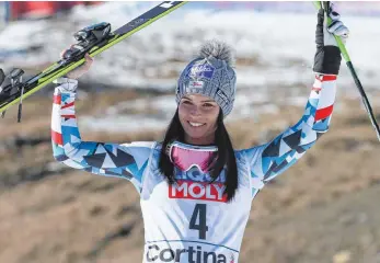  ?? FOTO: IMAGO ?? Platz drei in Cortina d’Ampezzo tat gut vor St. Moritz: Anna Veith erlebt ihre fünfte Alpin-WM.