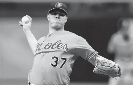  ?? CHRIS O’MEARA/ASSOCIATED PRESS ?? Orioles starter Dylan Bundy matched his season high with eight strikeouts, and though he walked four, scattered just five hits in seven innings. He provided only the third quality start for the Orioles in the past 19 games.