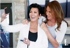  ??  ?? Above: Caitlyn with Kris on I Am Cait. Right: Caitlyn’s famous Vanity Fair cover