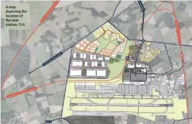  ?? DSA. ?? A map depicting the location of the new station.