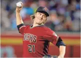  ??  ?? Zack Greinke completed eight innings, his longest outing since September, and struck out a season-high 13.